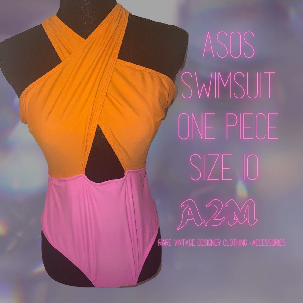 ASOS Colorblock Swimsuit Size 10